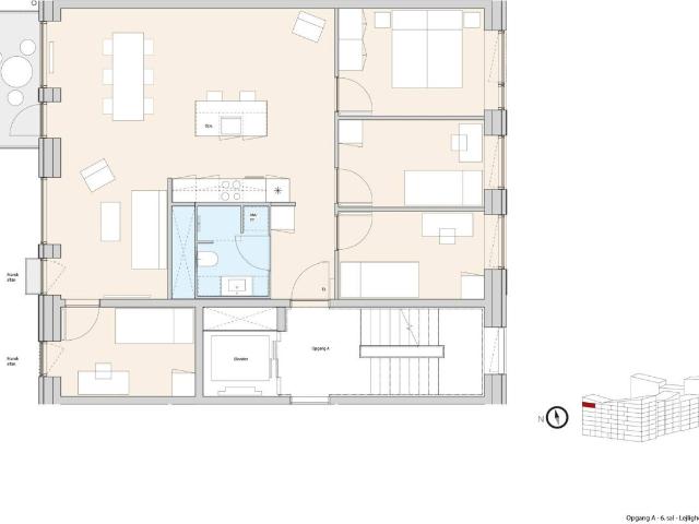 Stor 5 værelses lejlighed på 119 m²