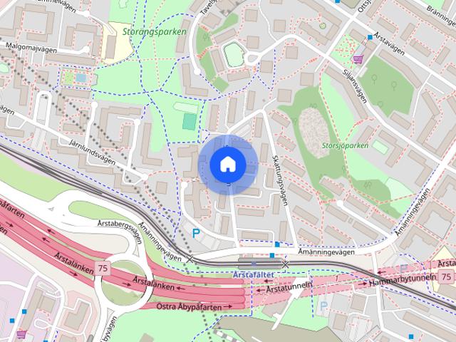 Storsjövägen, Årsta