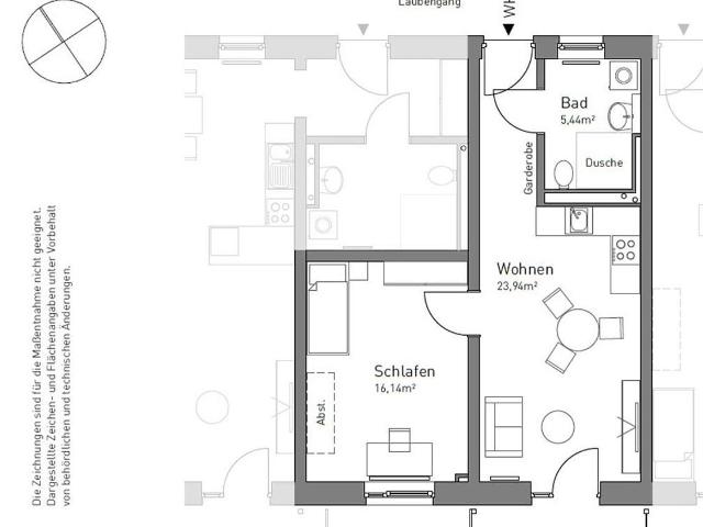 Stadtnah + grün! Neuwertige 2 Zimmer Wohnung mit Südwestbalkon + TG Stellplatz!