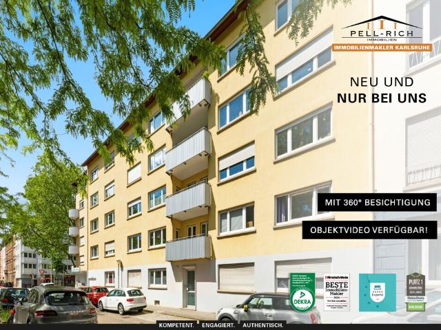 STADTJUWEL: Schicke vollmöbilierte 2 Zimmerwohnung in der Karlsruhe Südstadt mit Balkon