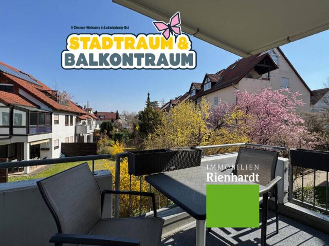 Stadtraum & Balkontraum! 4 Zimmer Wohnung in Ludwigsburg Ost