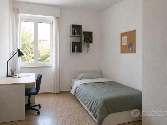 Stanza singola con bagno privato a Borgo Milano