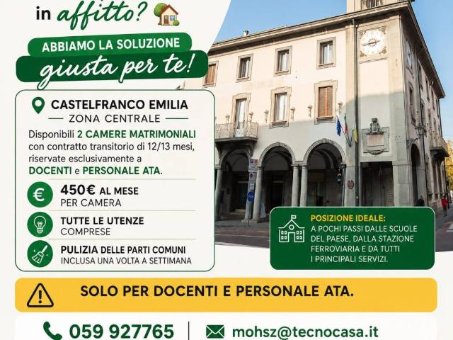 Stanza singola corso Martiri, Castelfranco Emilia
