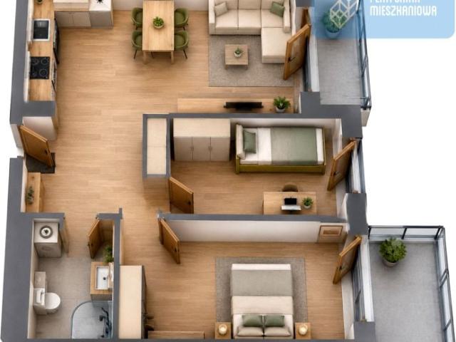Stefana Rogozińskiego 56,59 m², Pruszcz Gdański