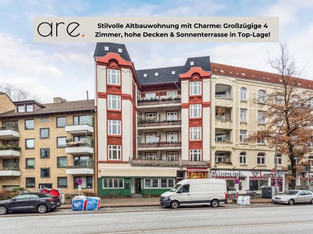 Stilvolle Altbauwohnung mit Charme: Großzügige 4 Zimmer, hohe Decken & Sonnenterrasse in Top Lage!