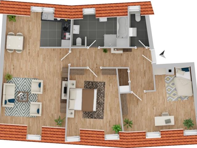 Stilvolle Dachgeschosswohnung und Tiefgaragenstellplatz in TOP Lage! Provisionsfrei für den Käufer!