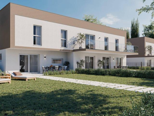 „Stilvolles Wohnen mit Garten Exklusive Doppelhaushälfte im Neubau Projekt Groß St Florian