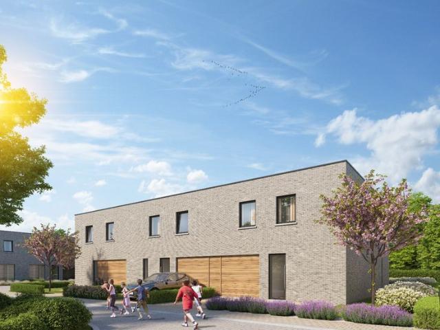 Strakke woningen met plat dak en garage