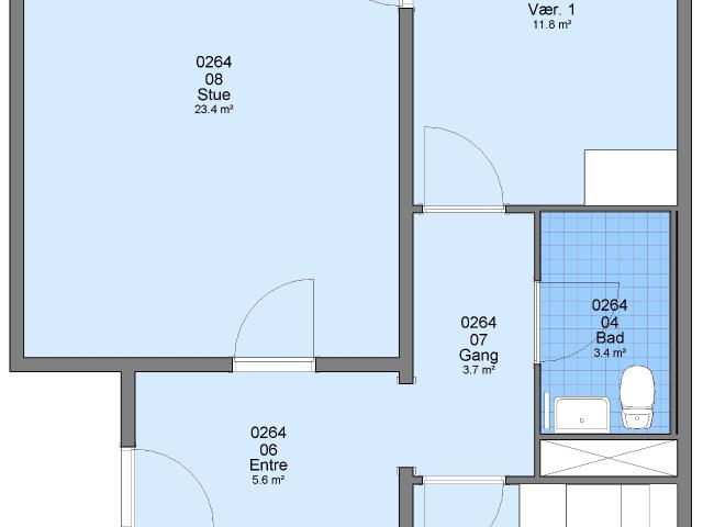 Student room with access to big kitchen for meals. Close to D.T.U