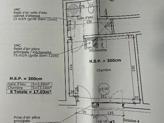 Studio 17 m²