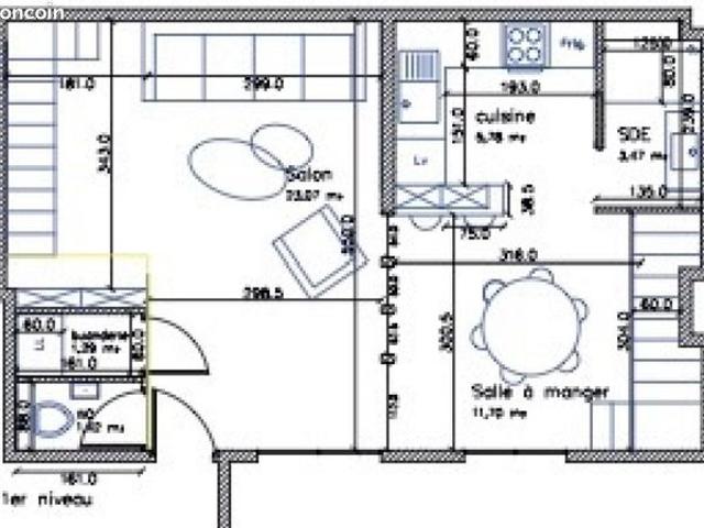 Studio 1 pièce 44 m²