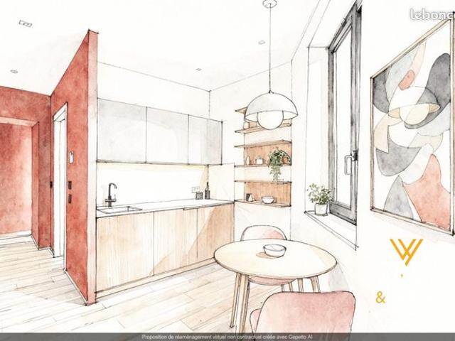 Studio 1 pièce 17 m²