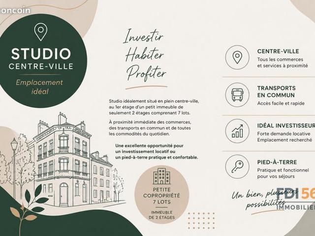 Studio 1 pièce 17 m²