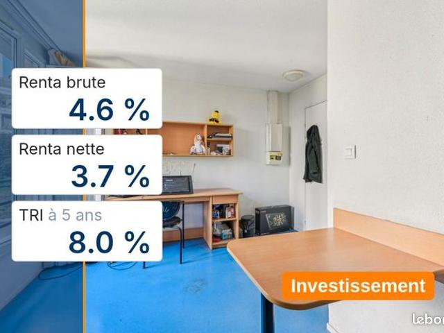 Studio 1 pièce 19 m²