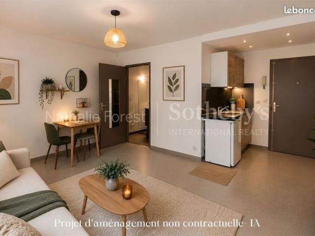 Studio 1 pièce 23 m²