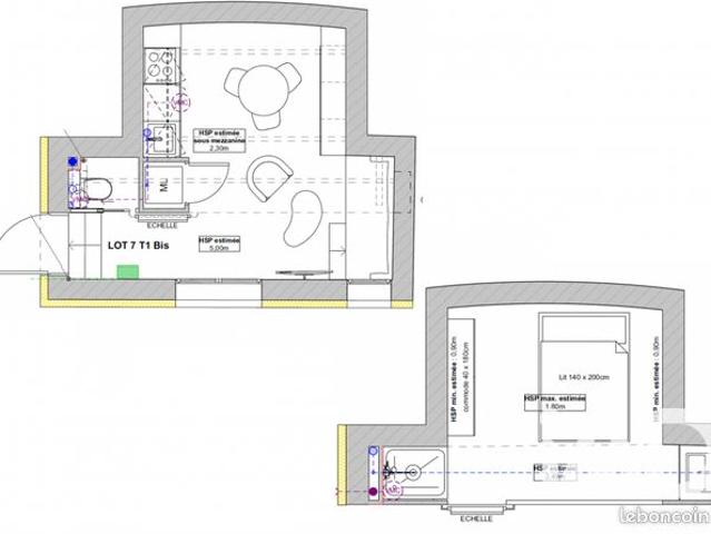 Studio 1 pièce 25 m²
