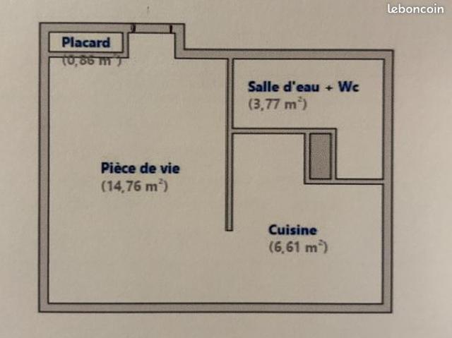 Studio 1 pièce 27 m²