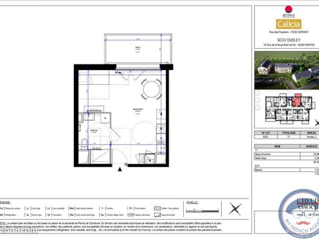 Studio 1 pièce 30 m²