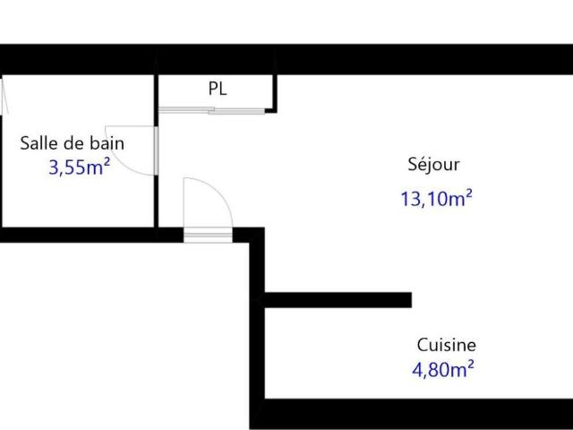 Studio 21 m²