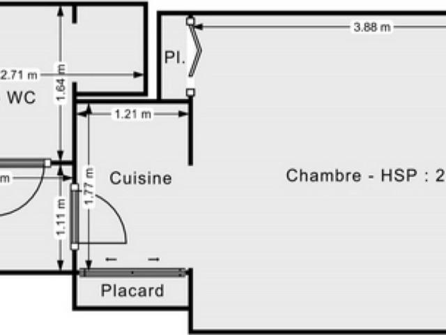 Studio 22m ²