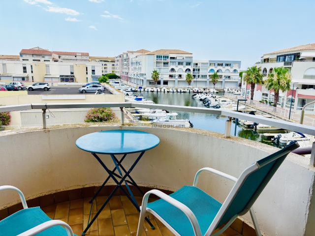 Studio 25 M² meublé Vue Marina + Terrasse + Parking