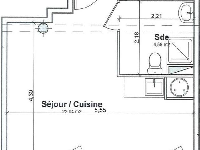 Studio 26 m²