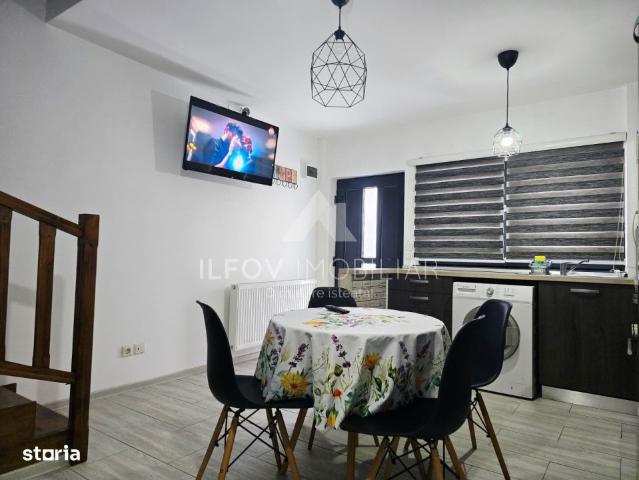 Studio 2 nivele 42mp, utilat si mobilat, curte 11mp, parcare