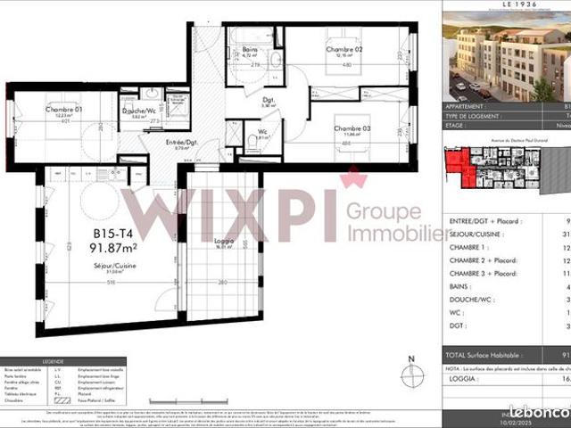 Studio 4 pièces 92 m²