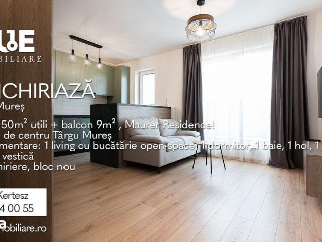 Studio 50m² utili + balcon 9m² + parcare, Maurer Residence!