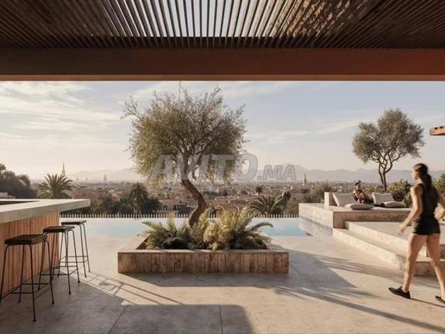 Studio 56m² avec balcon à Guéliz Piscine Rooftop