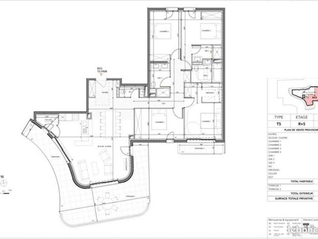 Studio 5 pièces 125 m²
