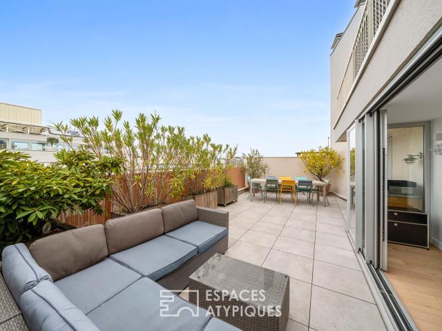 Studio d'architecte avec terrasse, quartier Croulebarbe