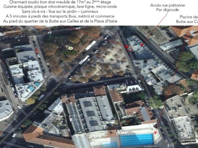 Studio de 17m2 à louer sur Paris 13