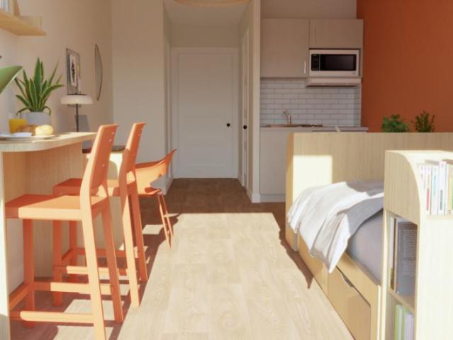 Studio de 18 à 21m² meublé et équipé option balcon
