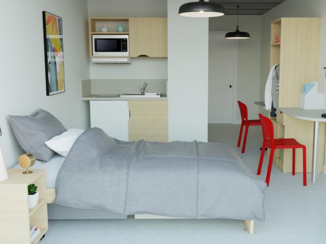 Studio de 21 à 22m² meublé et équipé
