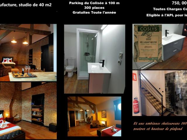 Studio de 40m2 à louer sur Roubaix