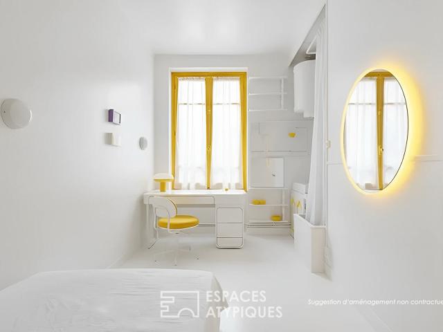 Studio en dernier étage à rafraîchir Parc Monceau