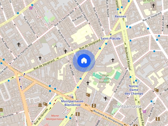 Studio for rent in Saint Placide, Paris