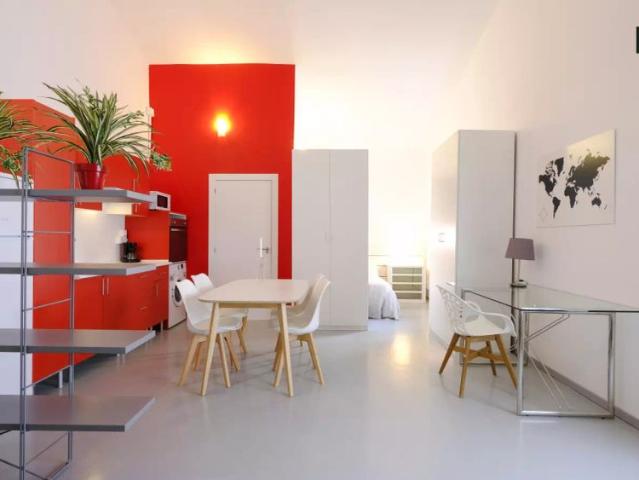 Studio for rent in Pueblo Nuevo, Madrid, any gender, professionals and students allowed