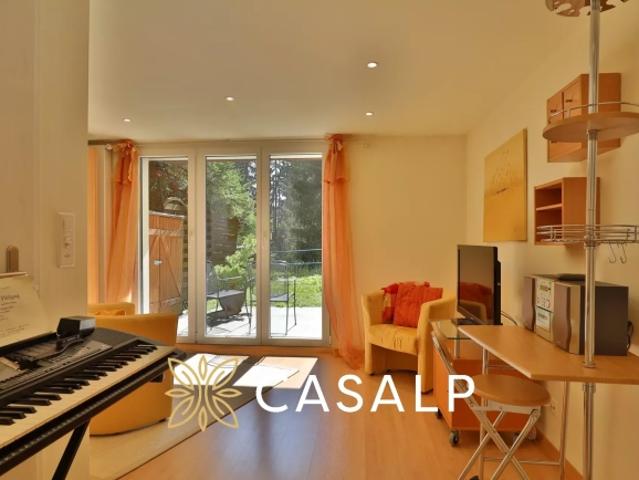 Studio im Mitbesitz im Herzen von Crans mit Terrasse