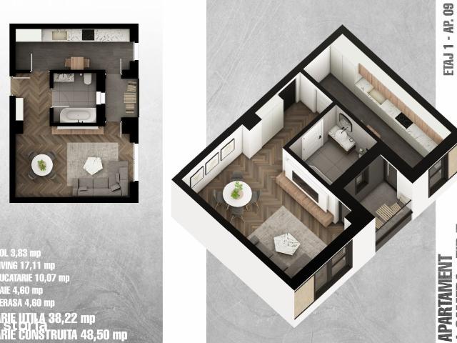 Studio in bloc nou, str. Ostroveni oferta promotionala de lansare!