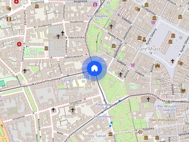 Studio ok.Wawelu/Equipped furnished studio OldTown