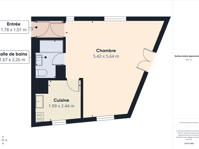 STUDIO LUMINEUX PROCHE CENTRE VILLE