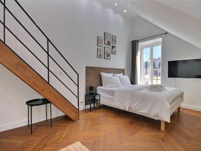 Studio meublé à louer en alcôve 25 m² Montorgueil Paris