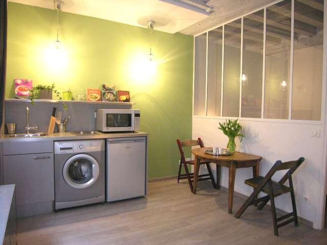 Studio meublé à louer en alcôve 21 m² Montorgueil Paris