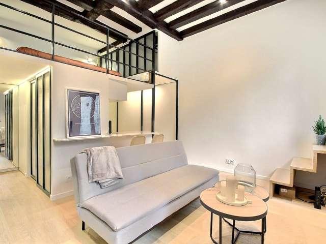 Studio meublé à louer en alcôve 35 m² Saint Paul Paris