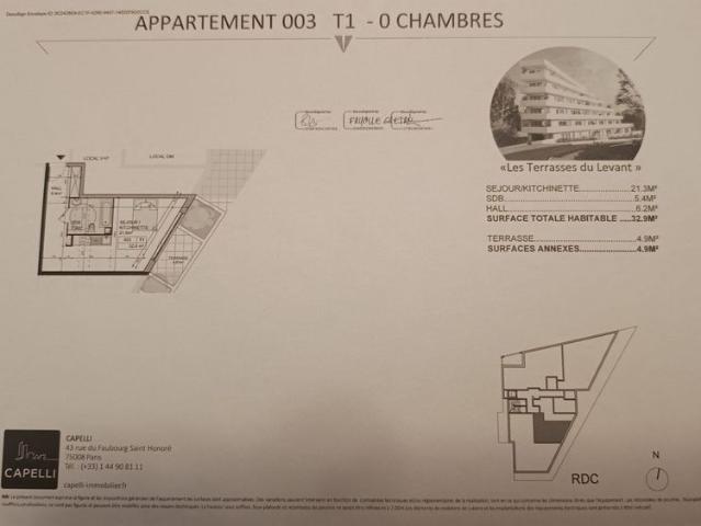 Studio neuf de 33 m² avec terrasse de 5m²
