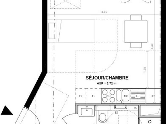 Studio Paris 16 29 m2