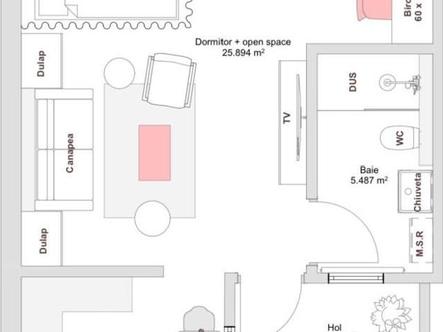 Studio Premium | 43 Mp | Parcare | Curte | Prima Inchiriere