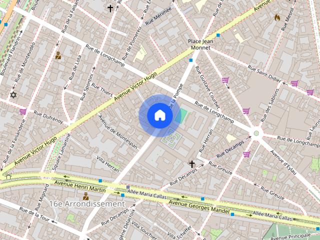 Studio proche Trocadéro Bail mobilité
